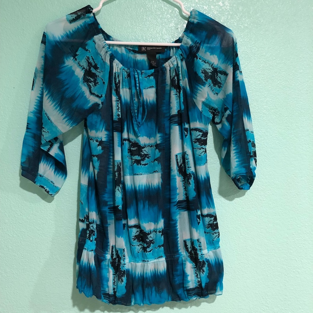 I.N.C Blue Blouse